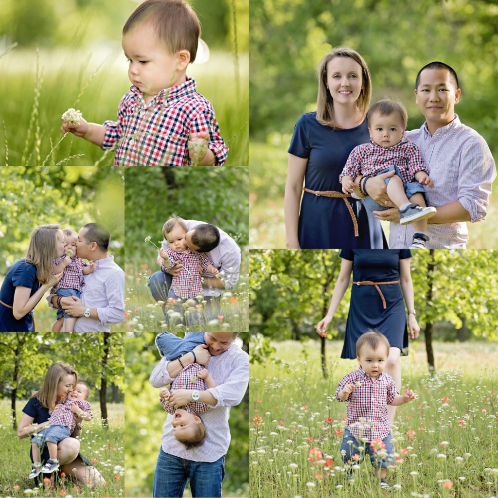 Tang Family Session Argyle Wildflowers Spring in Texas